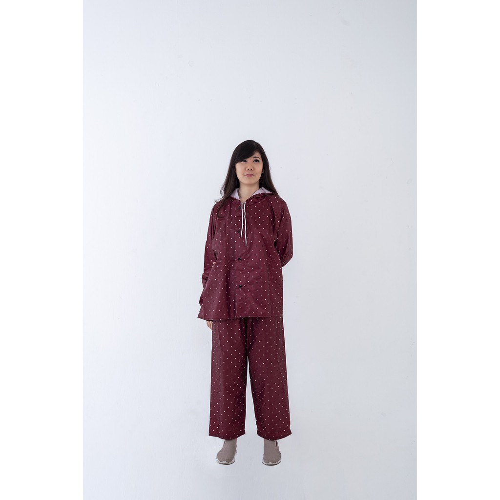 Jas Hujan Rain City / Setelan Jas hujan polkadot / Jas Hujan Wanita / Jktumbrella / GRC - 81010