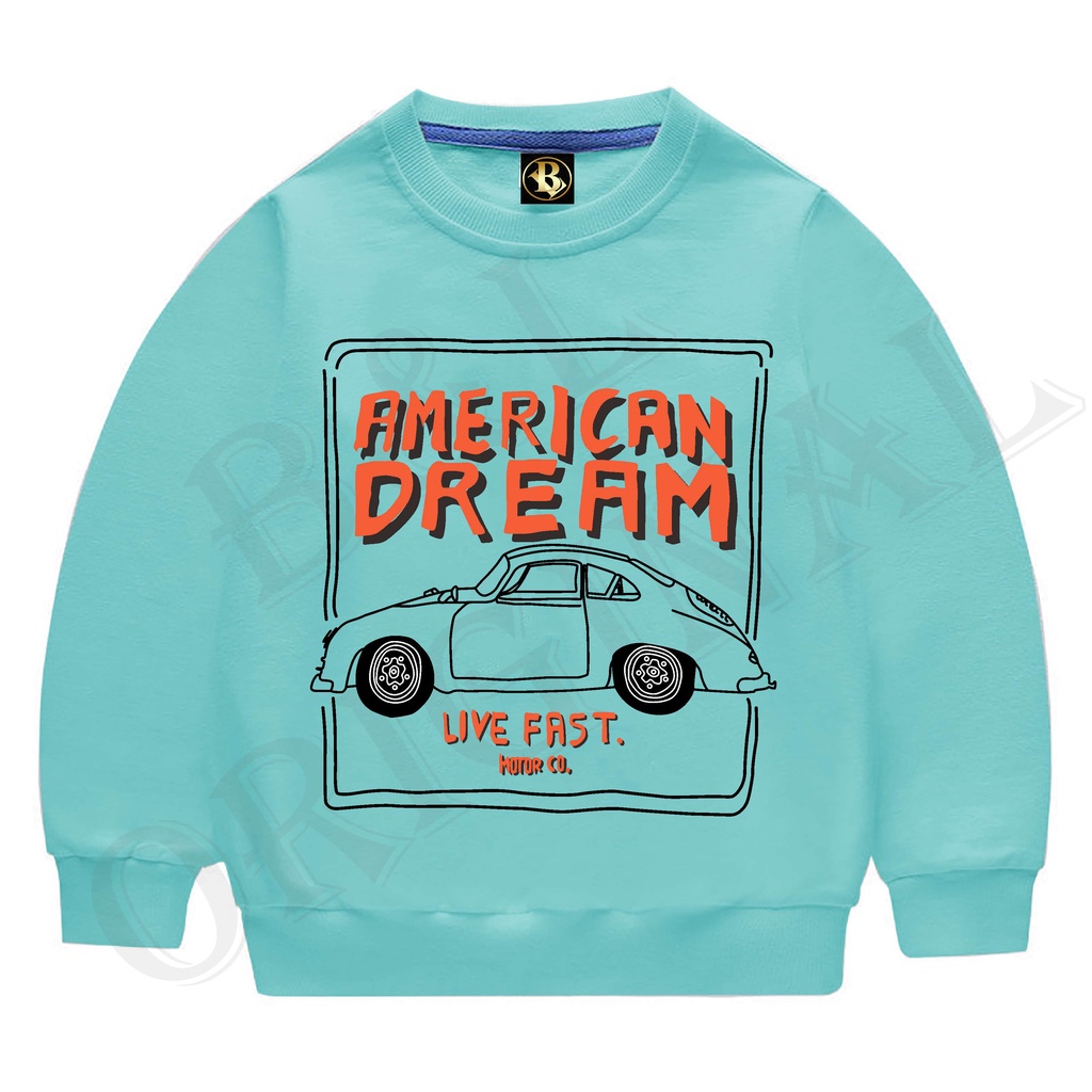 BS//COD//BAJU ANAK AMERICAN DREAM//ATASAN KAOS TANGAN PANJANG//REAL PICTURE GQ