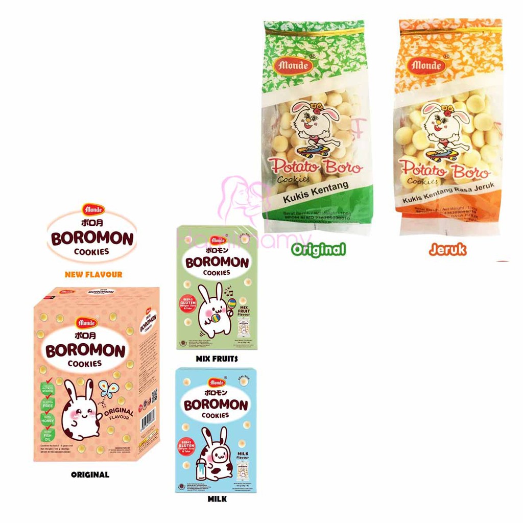 Monde Boromon Cookies Boromon Wafer Potato Boro MPASI Biskuit Bayi