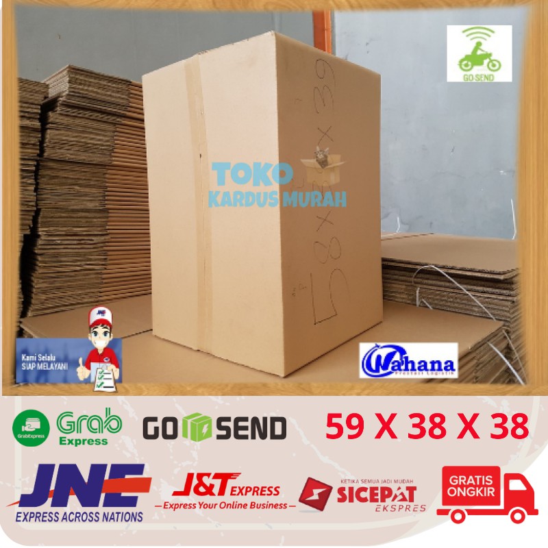 

Kardus Box Karton Polos Baru Packing Kotak Dus Bok Tebal 7mm Double Wall Harga 1 Lembar 59 x 38 x 38