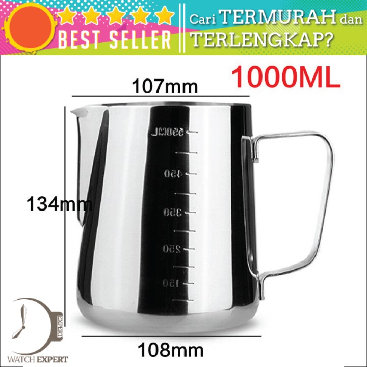 COD Gelas Pitcher Kopi Espresso 1000ml Untuk Latte Art Bahan Stainless Steel