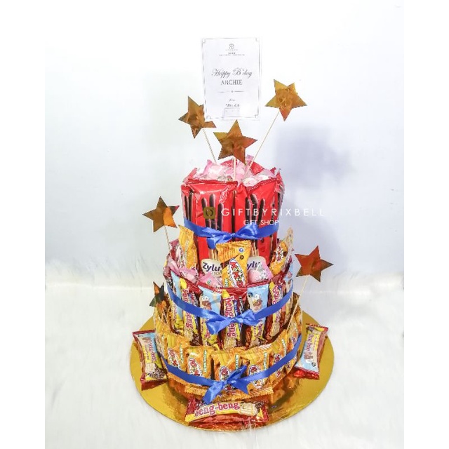 

RB Snack Tower (Kado Ulang tahun - Valentine - Anniversary - Hampers Snack)