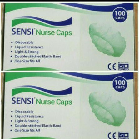 nurse cap merek sensi isi 100 pcs / tutup kepala medis 100 pcs