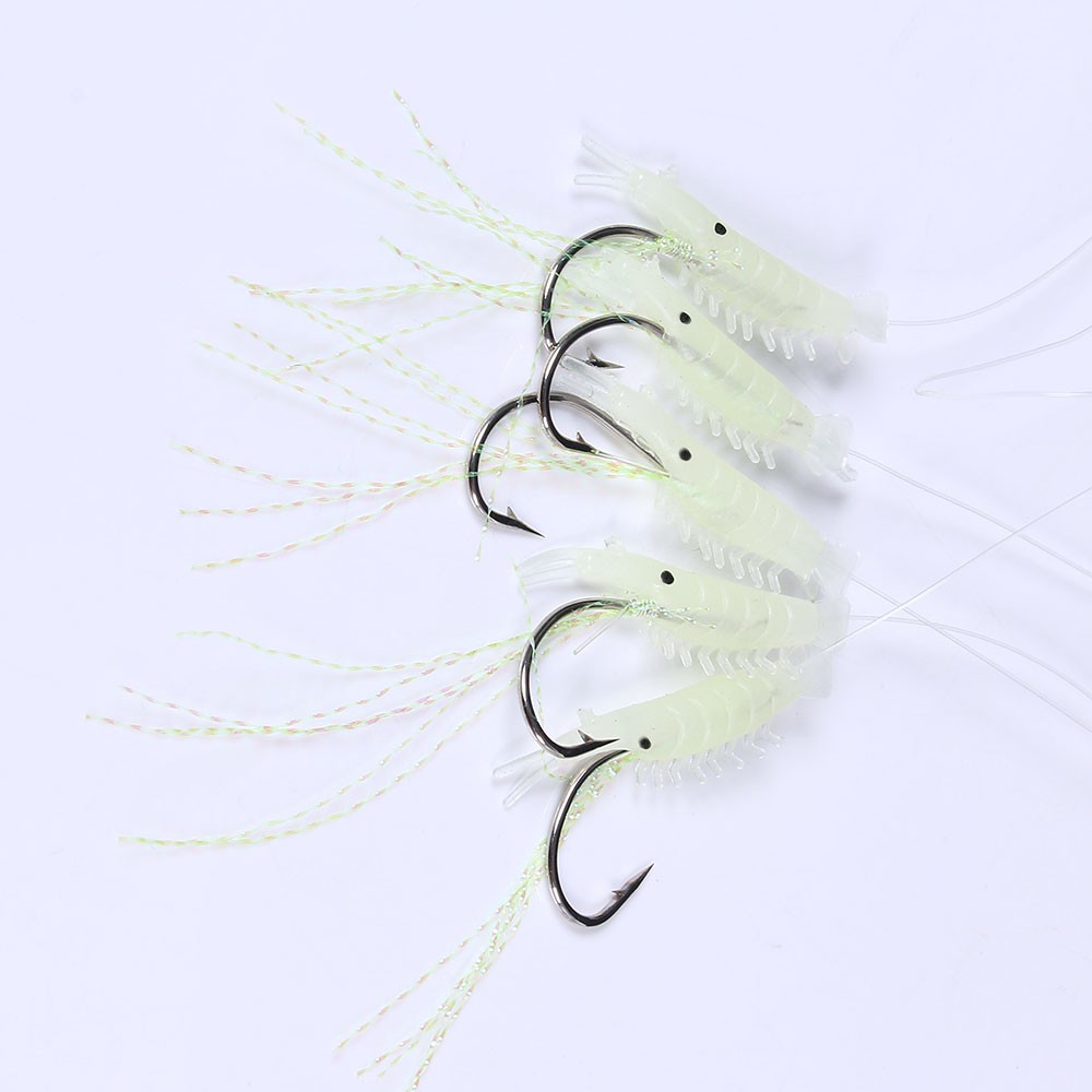 HENGJIA 500pcs Soft Shrimp Swimbait Bait Umpan Pancing Fishing Lure Ikan Tackle