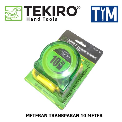 TEKIRO Meteran 10 M / Meteran Transparan 10 Meter / Meteran Tangan 10M