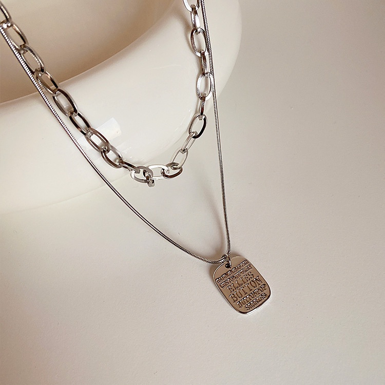 HBS 044 KALUNG WANITA KALUNG DOUBLE LAYERS KALUNG MUTIARA KALUNG HURUF KALUNG KOREA HIPHOP KALUNG W 044 - KL