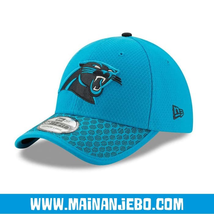 Topi New Era NFL 39THIRTY - Carolina Panthers Blue Sideline Hat