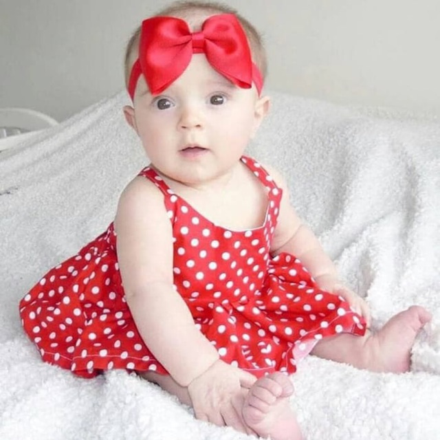 Dress baby import #polkadot