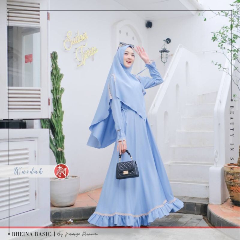 Rheina Dress set syar'i by Nararya Premium NG