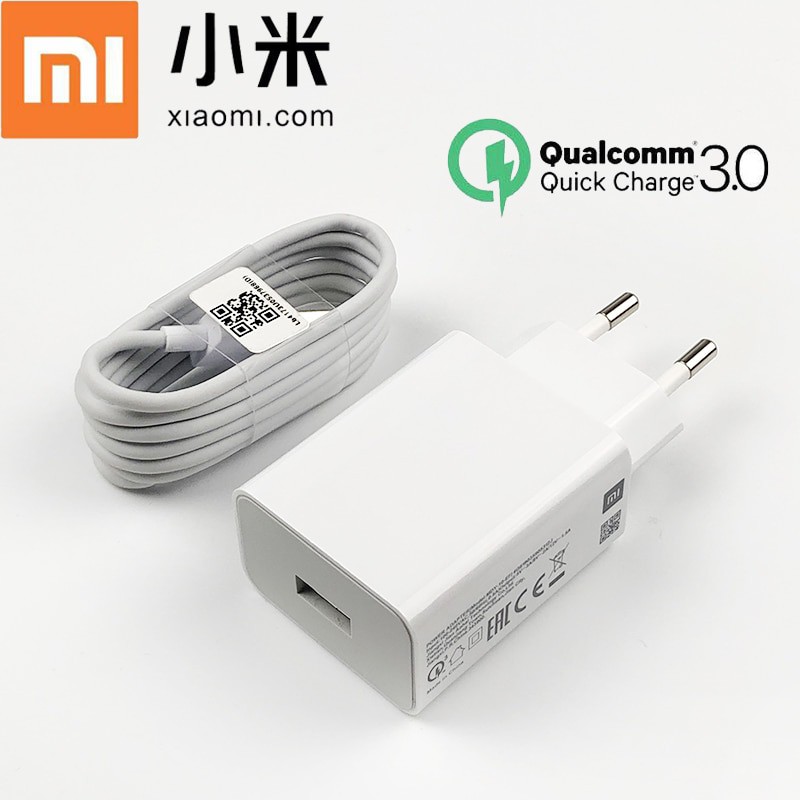 Original Charger Fast Xiaomi QC 3.0 Charge Adapter Usb type c cable for Mi 8 9 se 9 T pro 10 lite A3