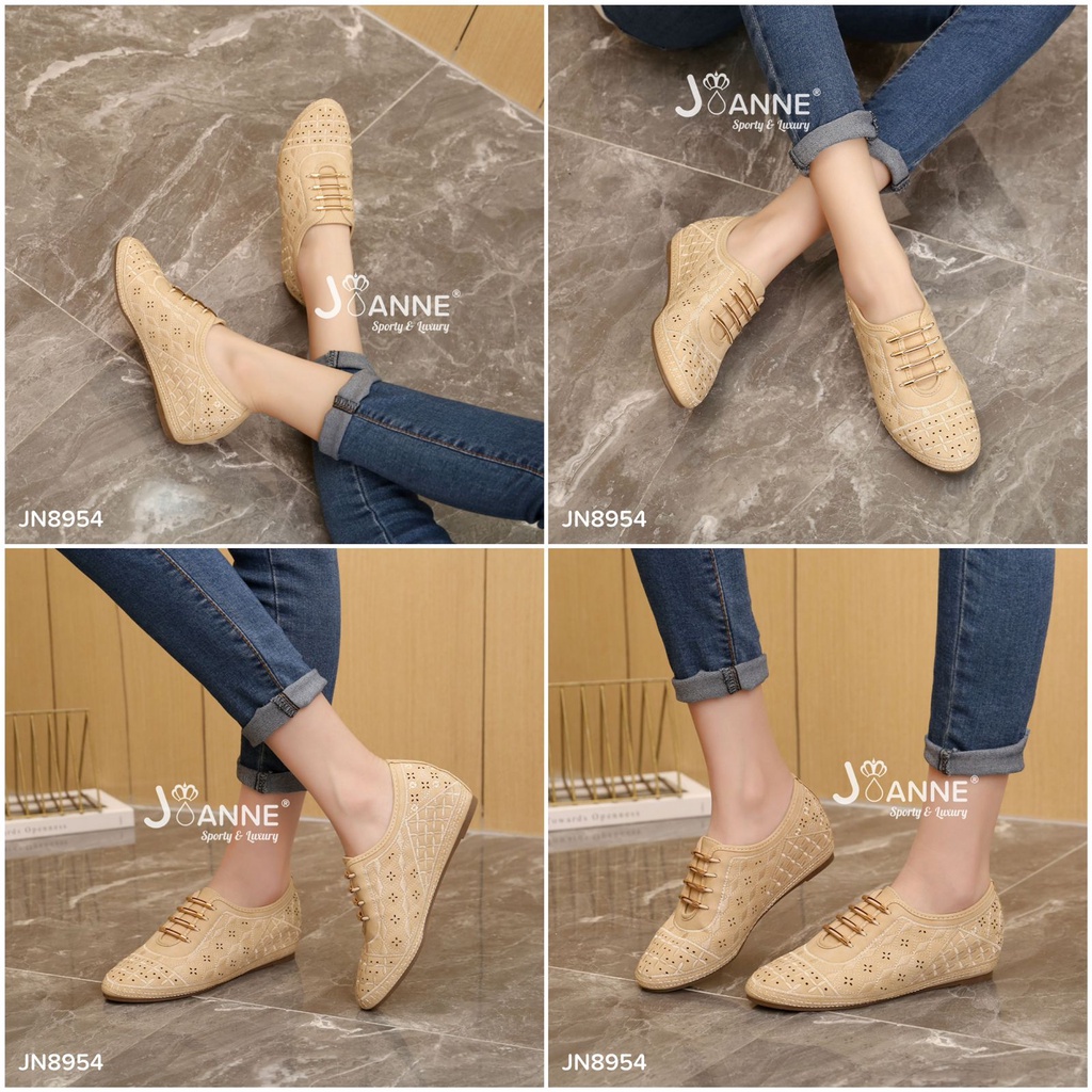 JOANNE Wedges Loafers Shoes #JN8954 ORIGINAL