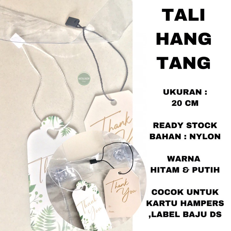 Hang tang nylon 10pc hitam putih set ecer