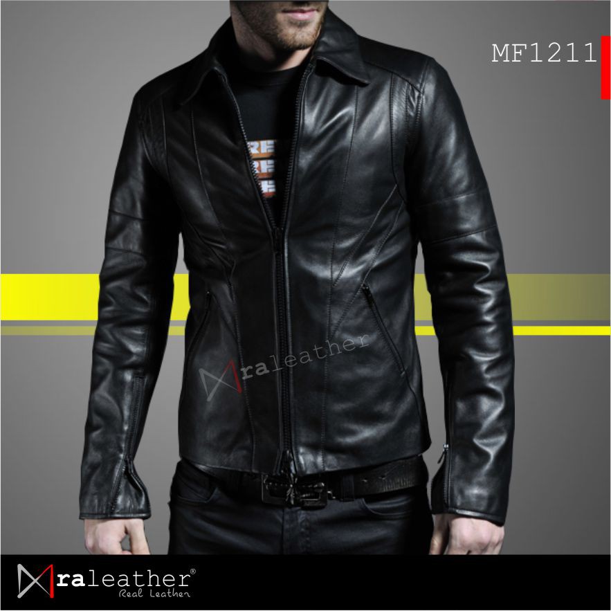 Jaket Kulit Pria 100%  Kulit Domba Asli  Garut, RA Leather Original  - MF1211