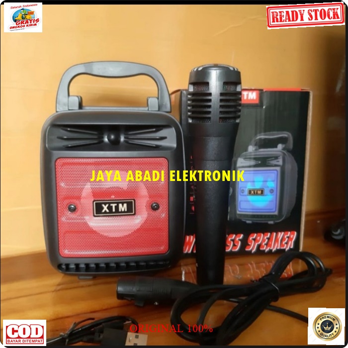 J367 ORIGINAL SPEAKER BLUETOOTH MIC KARAOKE SPIKER MIK BLUETOT SUPER BASSSPK MINI VOCAL VOKAL SOUND 