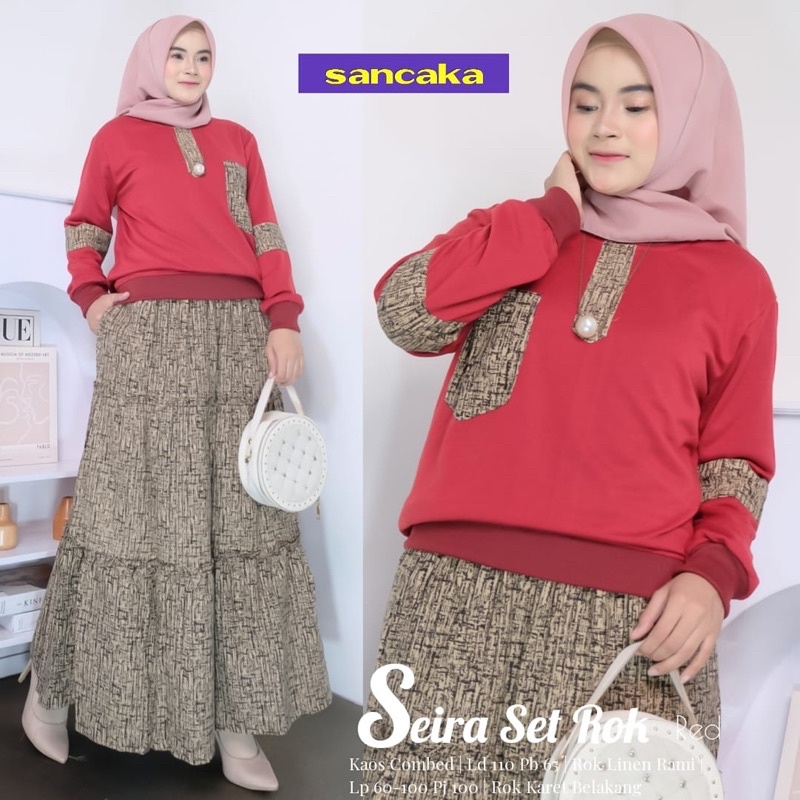 SEIRA SET ROK SETELAN MUSLIM PREMIUM BY SANCAKA