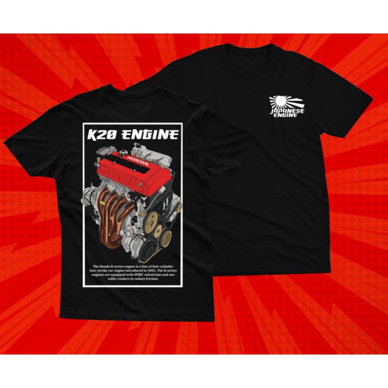 Kaos otomotif /kaos mobil Honda K20 engine