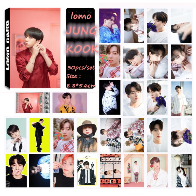 30Pcs / Set Kartu LOMO Foto Kpop BTS Map of Christ Bahan Vinyl