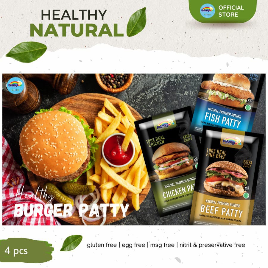 

Pelangi Anak Frozen Burger Beef Patty Homemade Premium Halal Non MSG