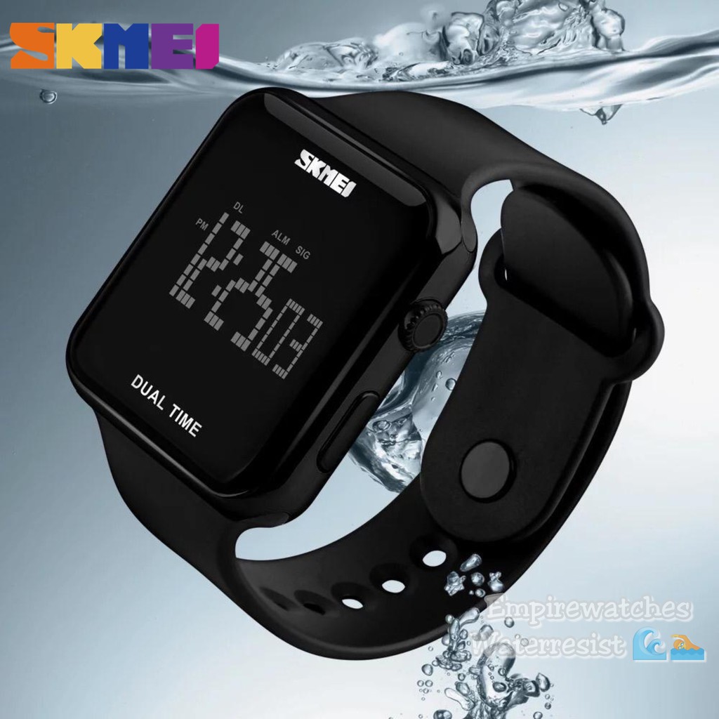 Jam Tangan Skmei 1271 Pria Strap Rubber Digital Kualitas Original Waterproof