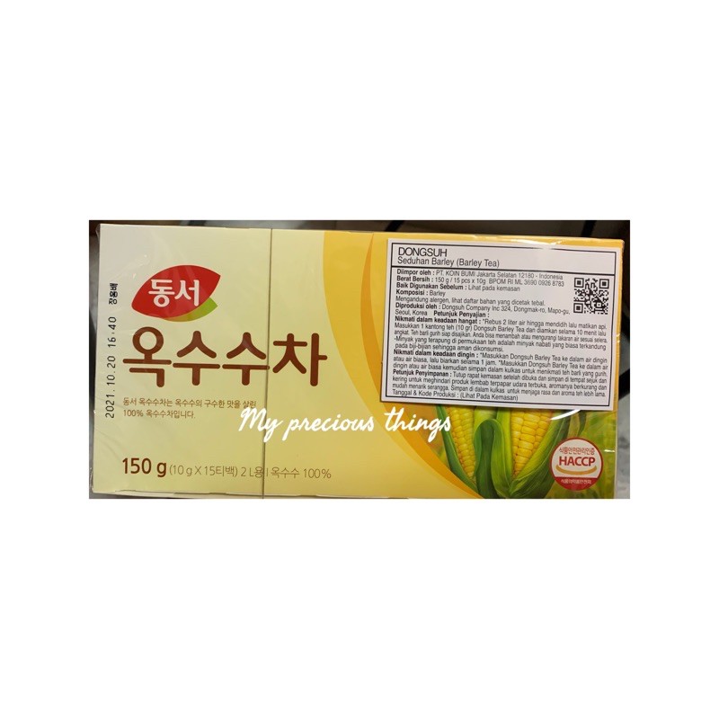 

Teh jagung korea - dongsuh oksusu cha (옥수수차)