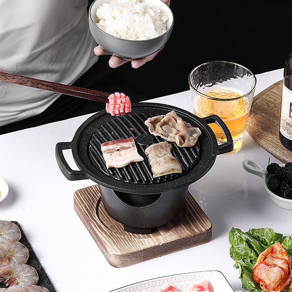 Rebuy Panggangan Bbq Mini Portable Bahan Aluminum Alloy Gaya Jepang