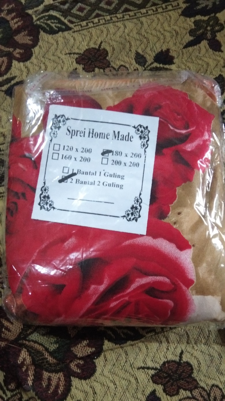 Grosir Seprei Homemade Motif Rose Teddy Murah Berkualitas