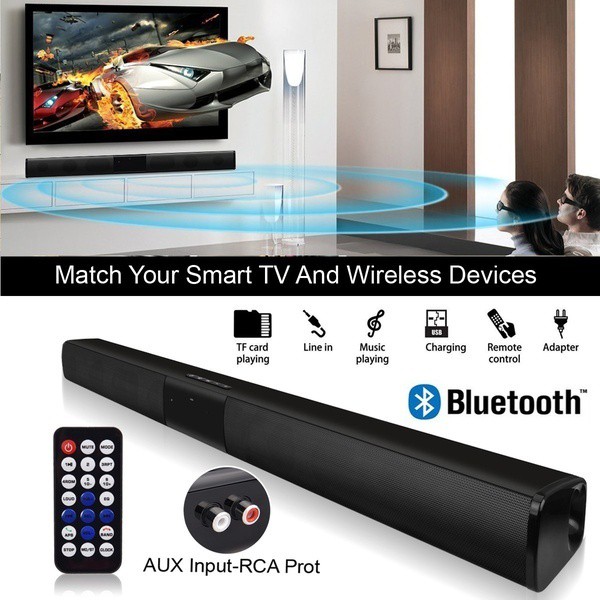 New Wireless Bluetooth Soundbar Stereo Speaker Home Theater TV Sound