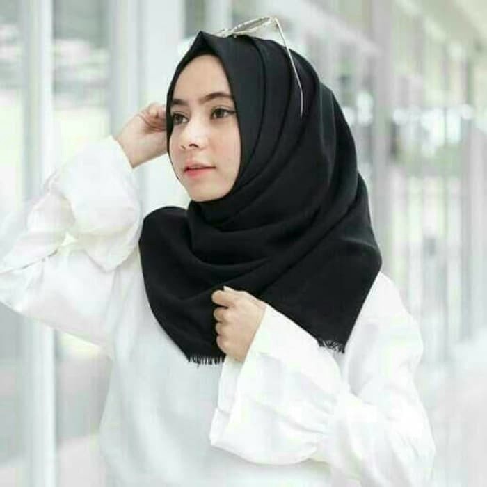 Jibab Segiempat Bella Square Rawis dan Lasercut Murah / Kerudung Segiempat