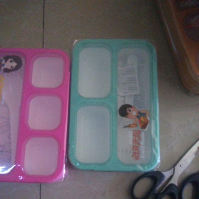 Yooyee Mini Lunch Box Sekat 3 Kotak Makan Mini #606
