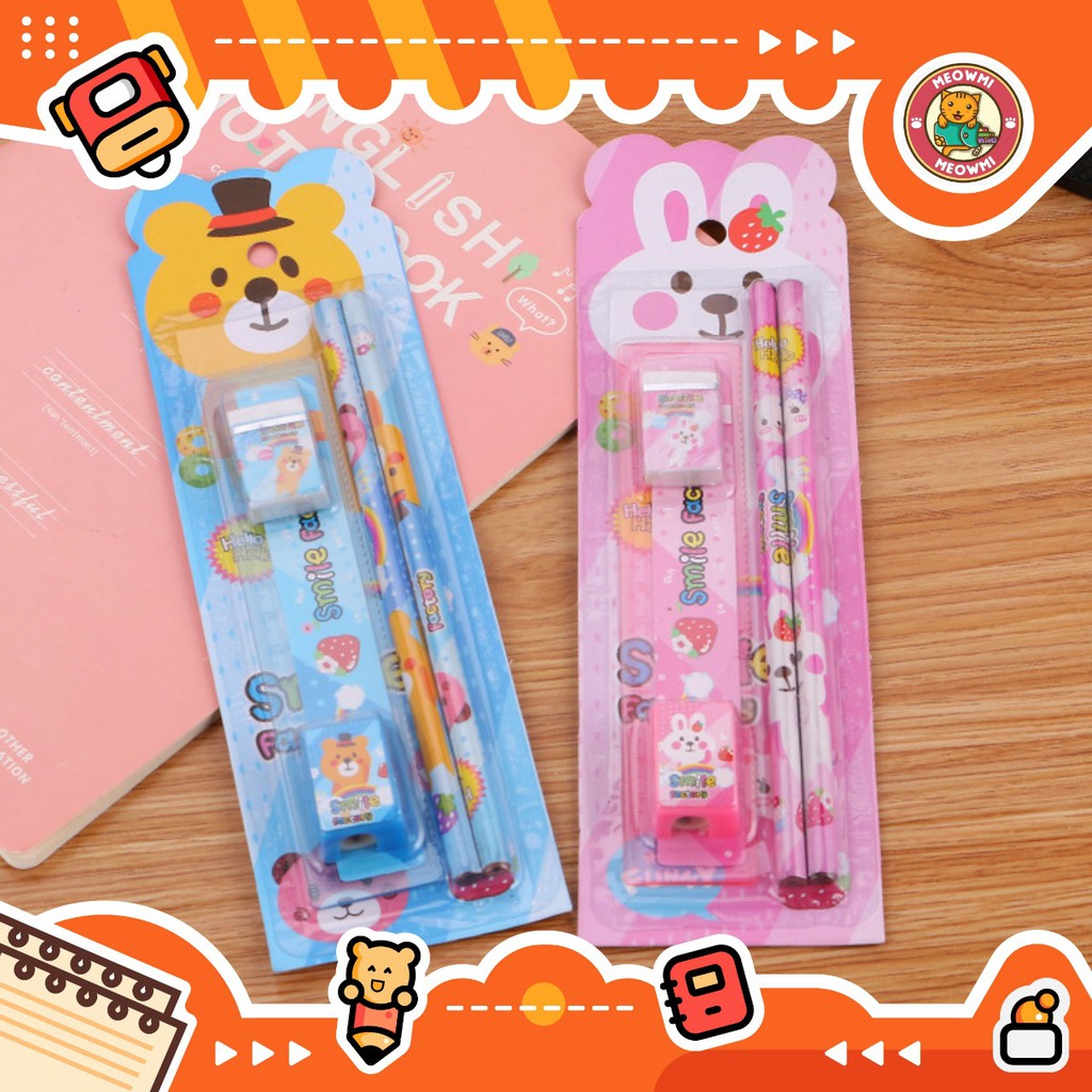 

Paket Alat Tulis Pensil Set 5 in 1 Bear Rabbit PS0037