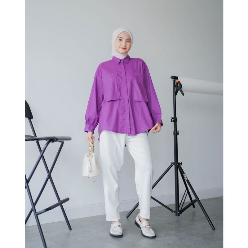 SB Jazlyn Linen Shirt / Kemeja Wanita Oversize