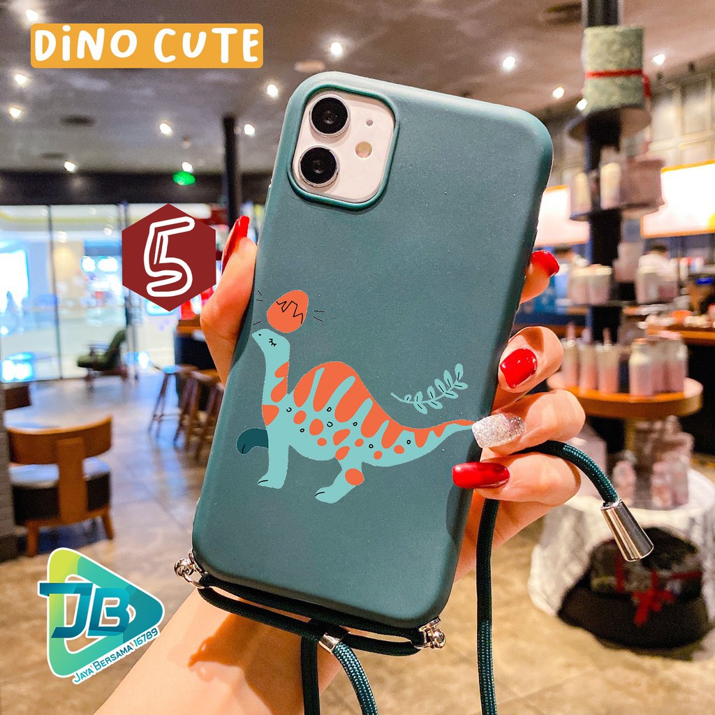 Softcase Slingcase Tali Lanyard Candy DINO CUTE Realme X Xt X2 C11 C12 C15 2 Narzo 20 Pro JB3823