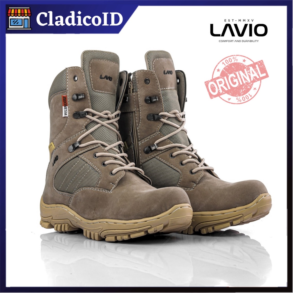 Sepatu Safety Ujung Besi Big Size Jumbo 44 45 46 Sol Karet Mentah Anti Slip Kerja Lapangan Proyek Outdoor Touring Lavio DNS Boots Tinggi