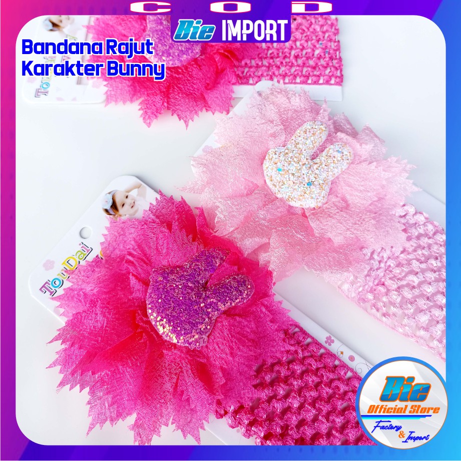 Bandana Anak List Renda Karakter Impor Best Seller