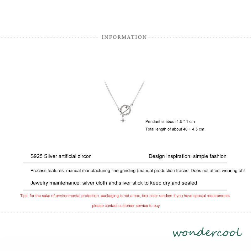 Planet Kalung Wanita Ringan Mewah Desain Niche Flash Diamond Temperamen Pacar Super Lembut-Won