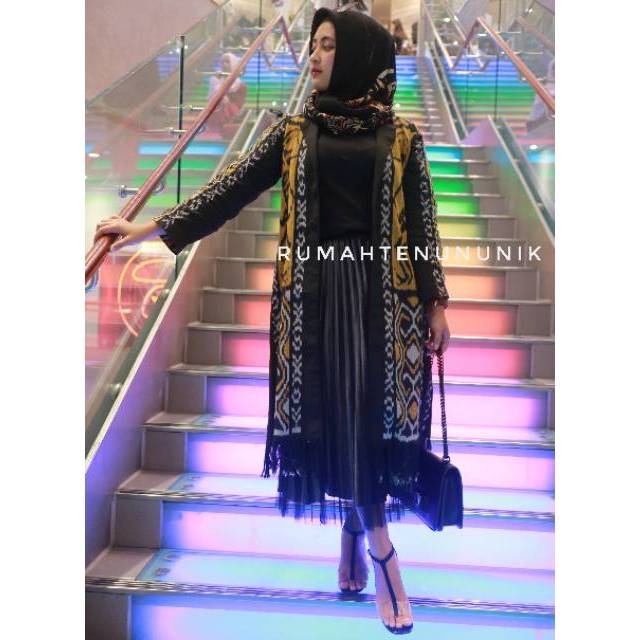 BAJU TENUN CARDI TENUN AINI VERSI RUMBAI