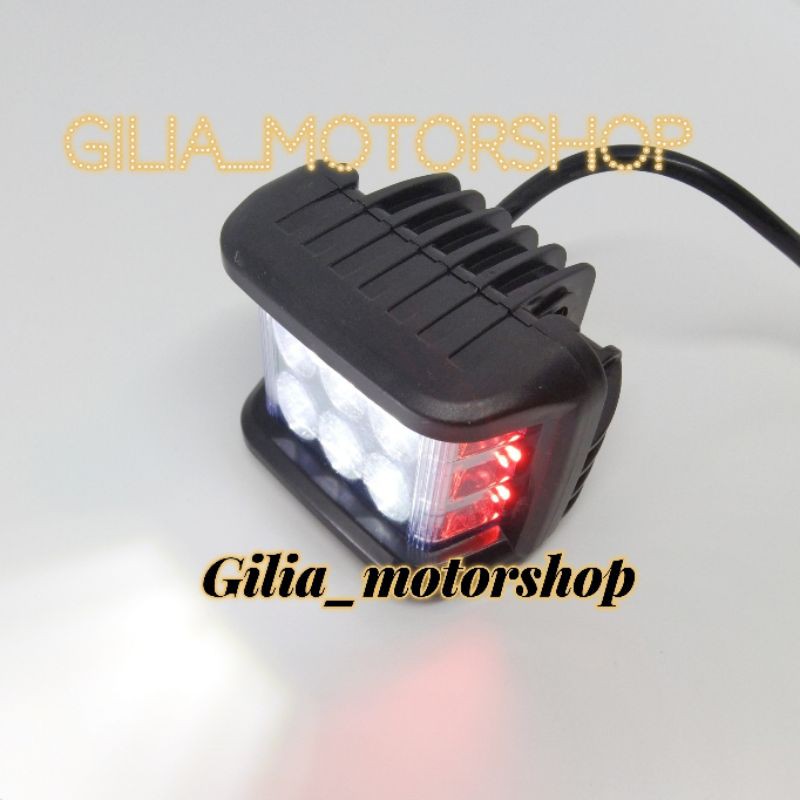 Lampu tembak sorot cree/cwl 6 led mini strobo 3x3 led kiri kanan universal