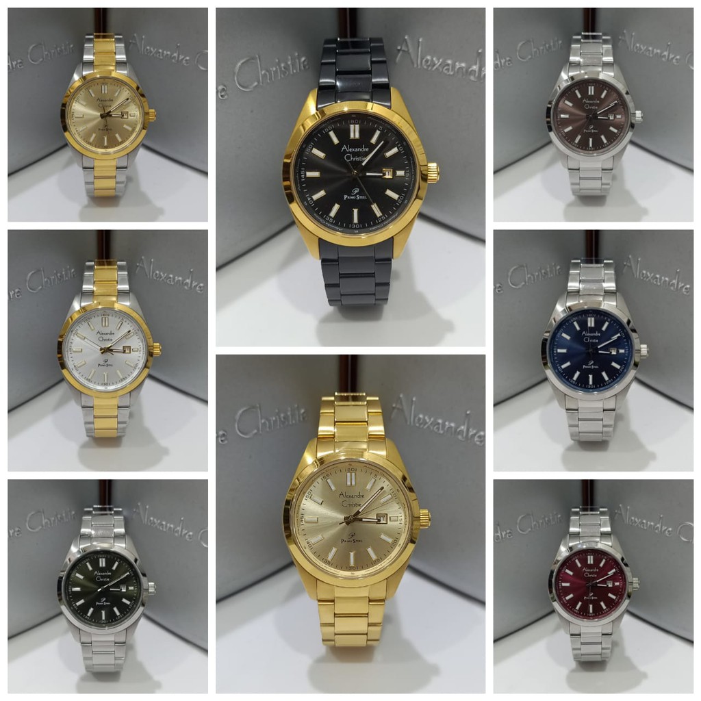 Jam Wanita Alexandre Christie AC 1021 AC1021 Stainles Strap Alexander Christie Original Free Baterai