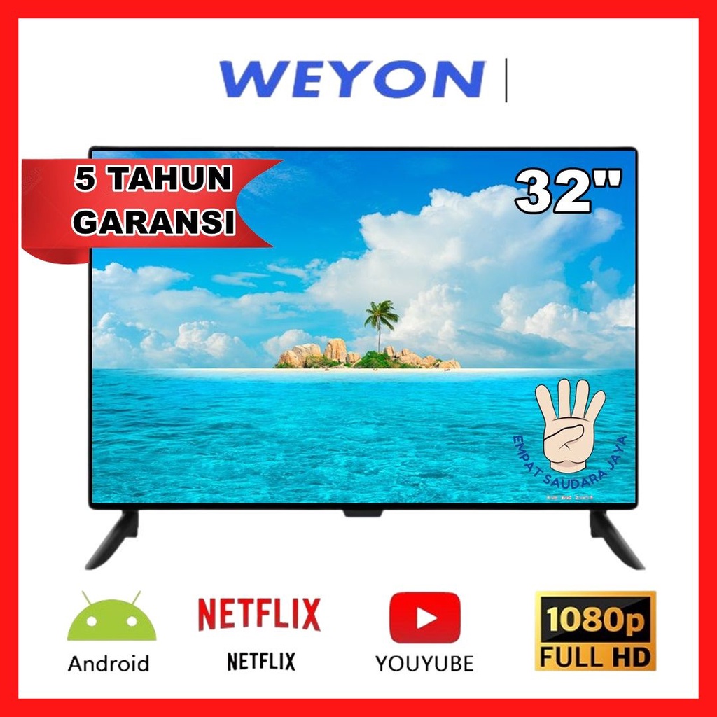 New Sakura Smart TV LED 32 inch Full HD Ready Android Televisi Murah