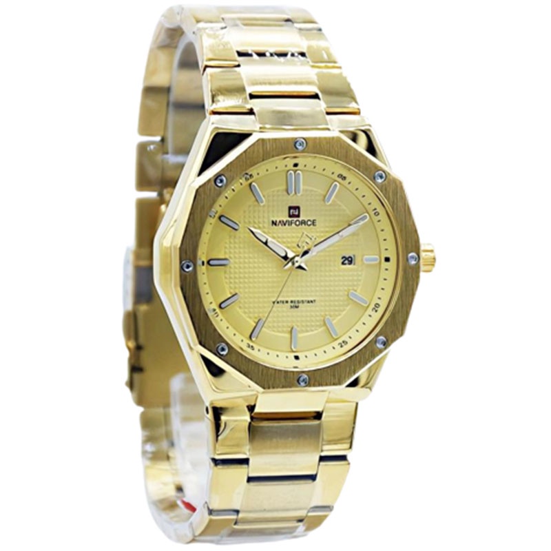 JAM TANGAN NAVIFORCE 9200 M2 ST LA MEN - STAINLESS STEEL - GOLD NAVIFORCE ORIGINAL 9200 JAM NAVIFORC
