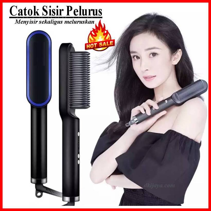 Sisir Catok Catokan Pelurus Rambut Elektrik Hair Straightener HQT-909 HQT 909