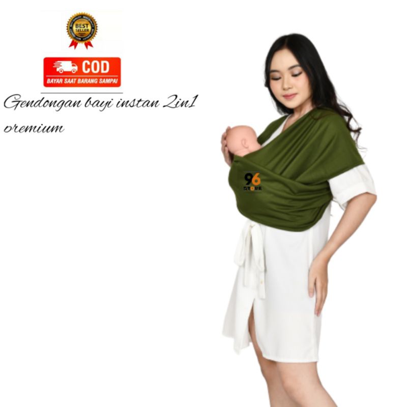 Gendongan Bayi Depan 2in1 instan premium