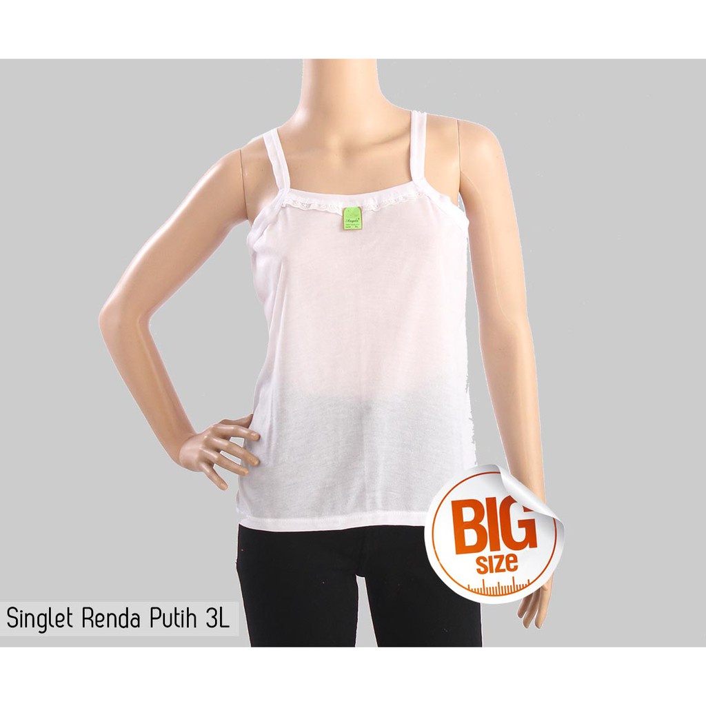 GROSIR 1 LUSIN SINGLET ANAK RENDA PUTIH | Singlet Renda Anak / Remaja Perempuan