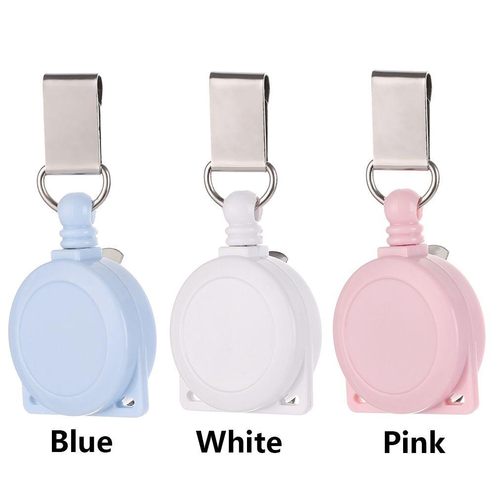 R-flower 1pc Badge Holder High Quality Perlengkapan Kantor Klip Anti Hilang Gantungan Kunci