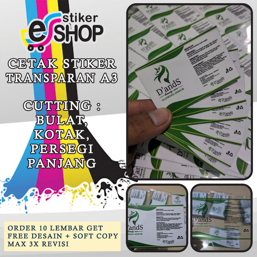 

STIKER LABEL TRANSPARAN A3
