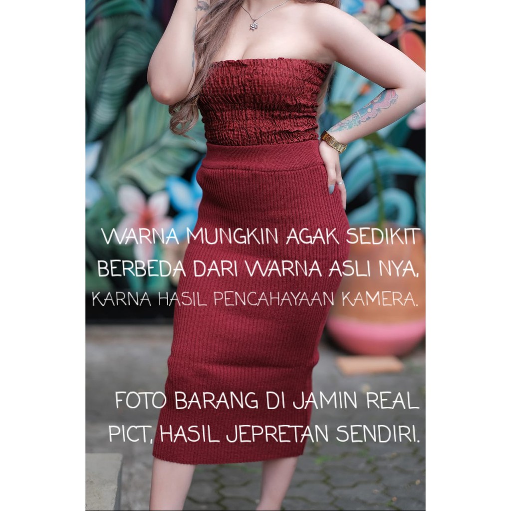 ROK SPAN RAJUT/ROK SPAN KNITTED/ROK PANJANG DAN ROK 7/8 PREMIUM