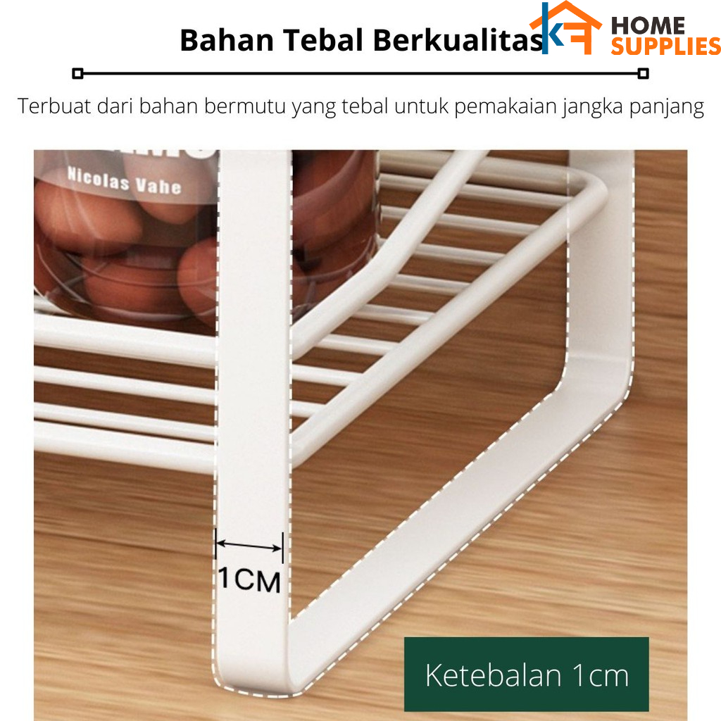 【KF】Rak Dapur Minimalis Rak Sisipan Kolong Dapur Rak Storage Multifungsi  / Rak Bumbu Nordic Style 2 Tingkat Rak Dapur Serbaguna Rak Dapur Susun Tanpa Rakit