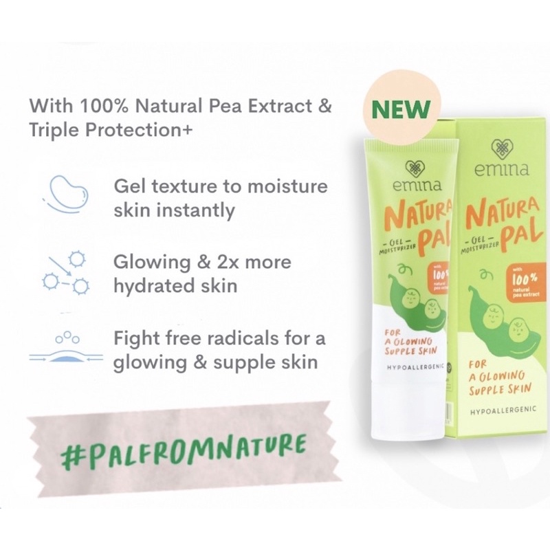 Emina Natura Pal Series (Gel Cleanser | Essence Toner | Splash Serum | Gel Moisturizer)