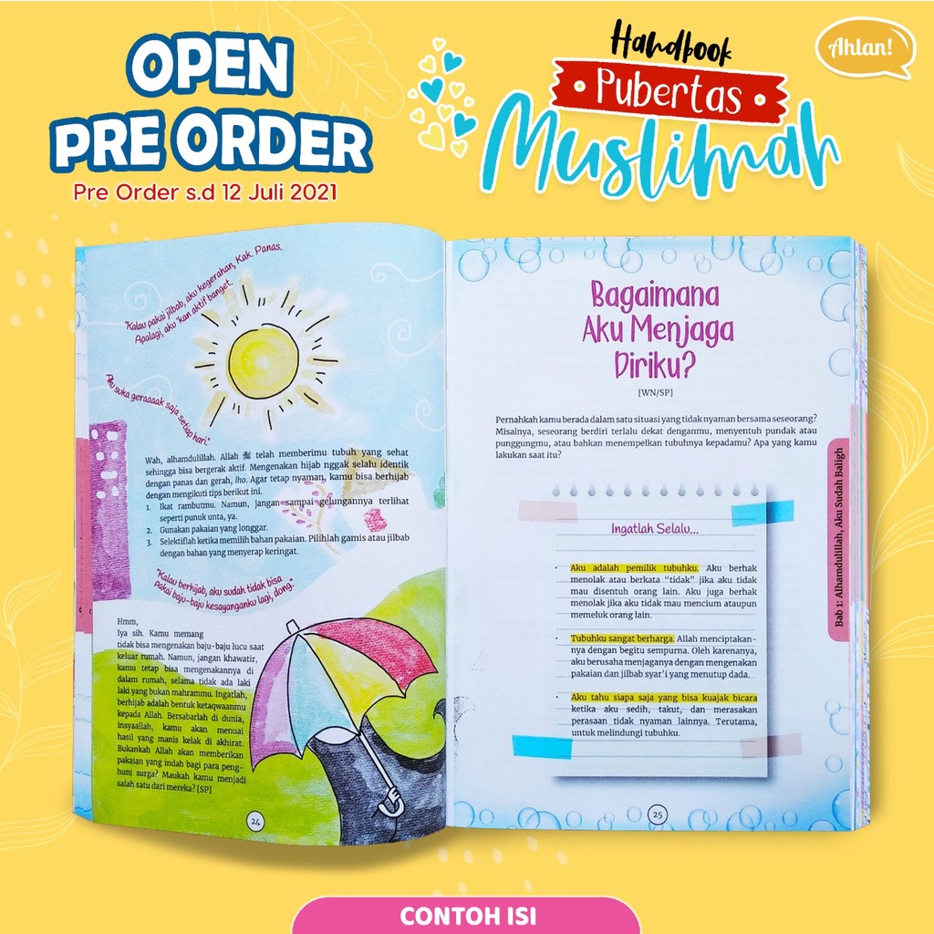 Handbook (Buku Panduan) Pubertas Muslimah + Bonus Buku Agenda