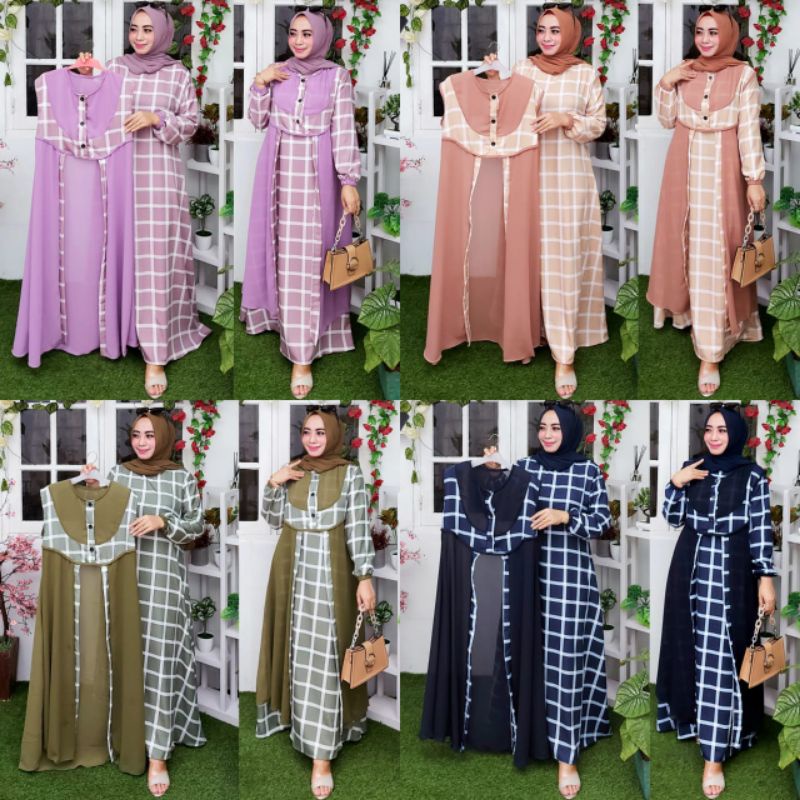 Gamis Shakilla outer Gamis Ceruty Outer Gamis Wanita Model Viral